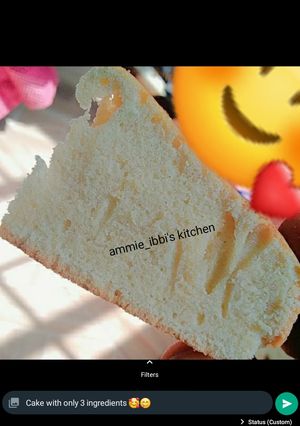 Sponge cake with only 3 ingredients no any raising agents🤗 ainihin hoton girkin