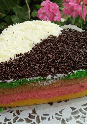 Foto resep Rainbow cake #reseppertamaku