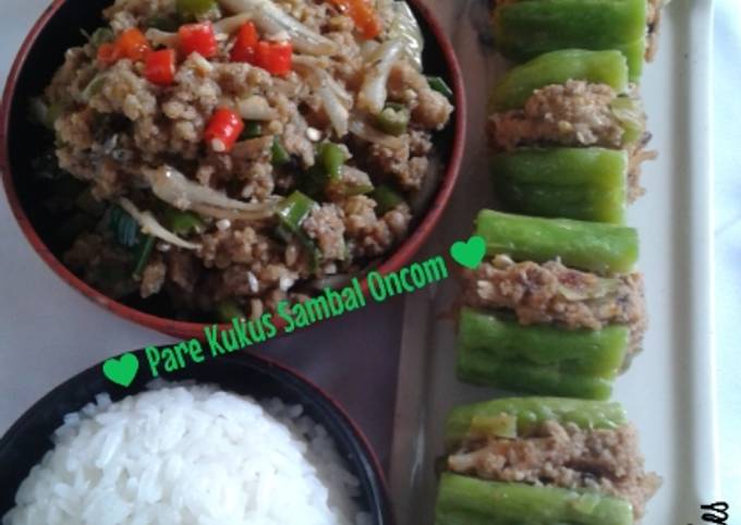 Pare Kukus Sambal Oncom