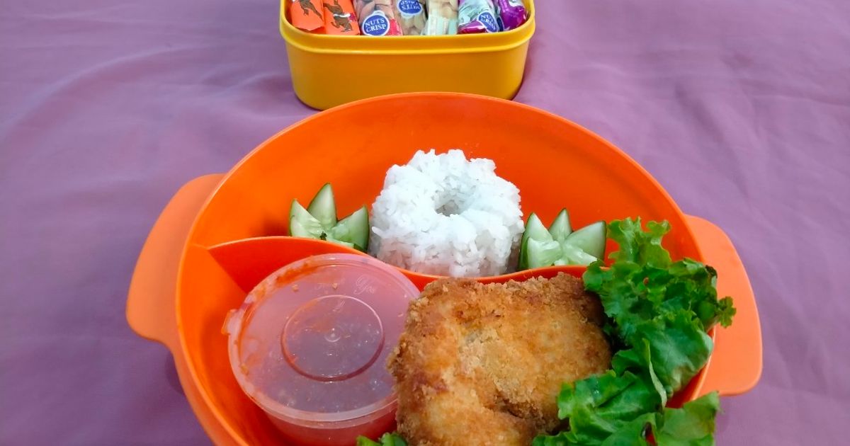 Bekal Sekolah : Nasi Ayam Katsu