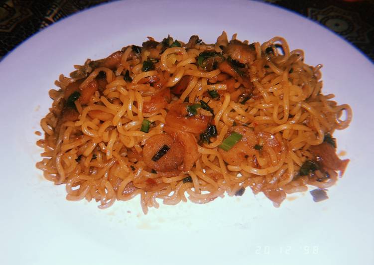 Resep Spicy fried noodle Yang Enak Banget
