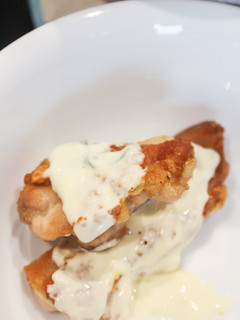 Foto resep Crispy Chicken with Garlic Cream Sauce