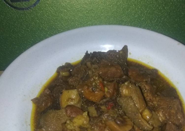 Daging dan babat masak alakadarnya