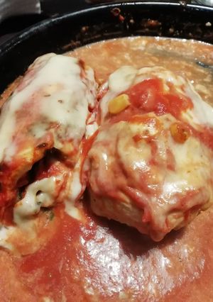Una foto de Supremas rellenas a la napolitana