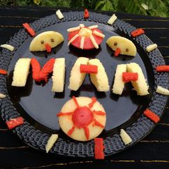 A picture of Mother's day Special Idli.