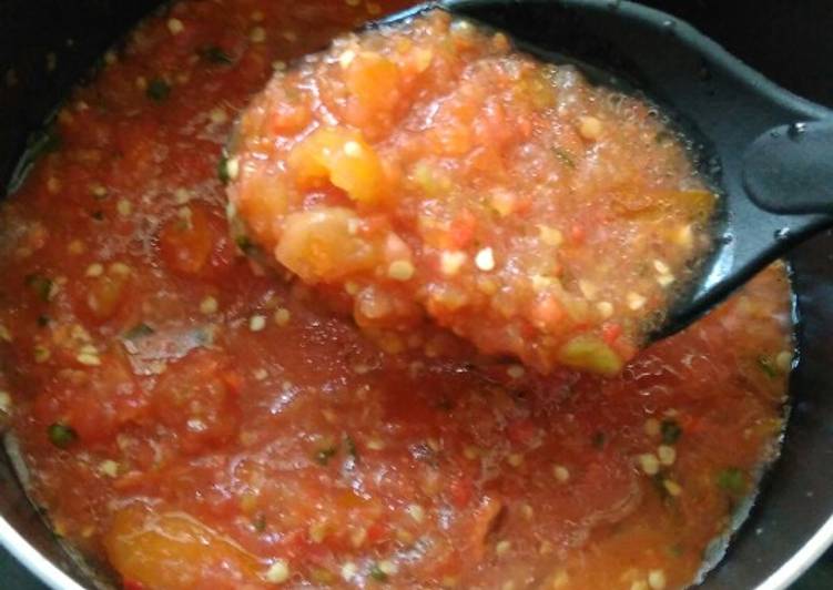 Cara Gampang Membuat Sambal Tomat Lemon / Jeruk nipis (sambal kebuli/briyani/mandhi) yang Lezat