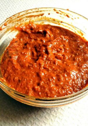 A picture of Romesco Sauce.