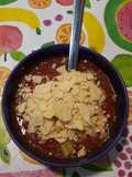 Jugo de tomate con especias y patatas de churrería