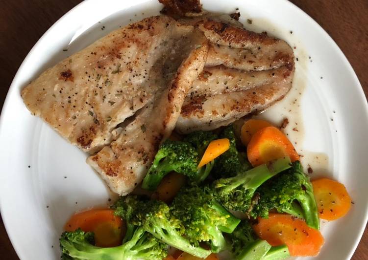 Cara Gampang Membuat Dori Steak With Vegetables, Bikin Ngiler