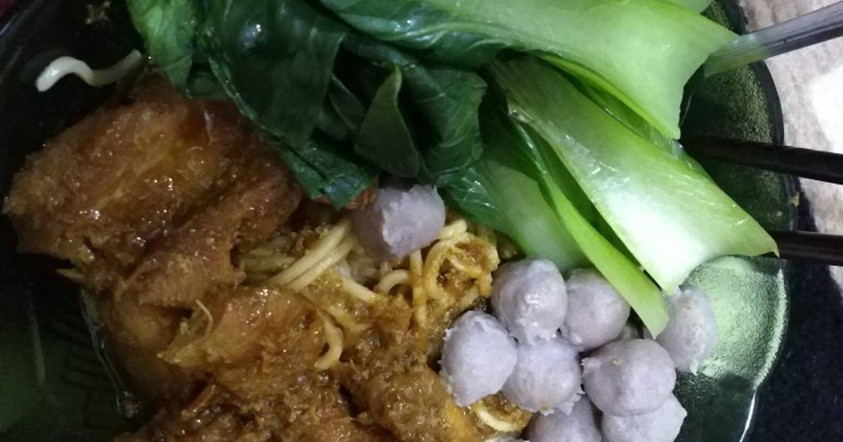 Resep Mie ayam baso oleh Fuji Octa Indah Suciati - Cookpad