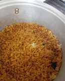 Arroz con agua de los espárragos
