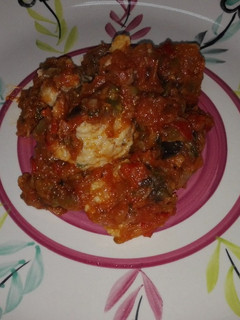 Foto principal de Albóndigas de atún y salmón con pisto. Thermomix
