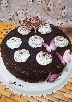 عکسی از دستور کیک دبل چاکلت خوشمزه🥧🥰