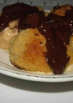 Una foto de Helado frito,  a la milanesa