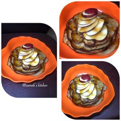 A picture of Apple cinnamon pancake🍎🥞.