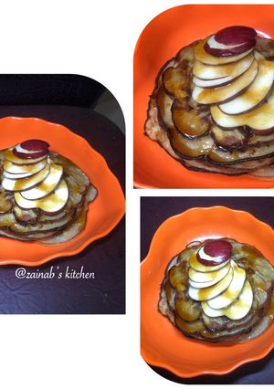 A picture of Apple cinnamon pancake🍎🥞.