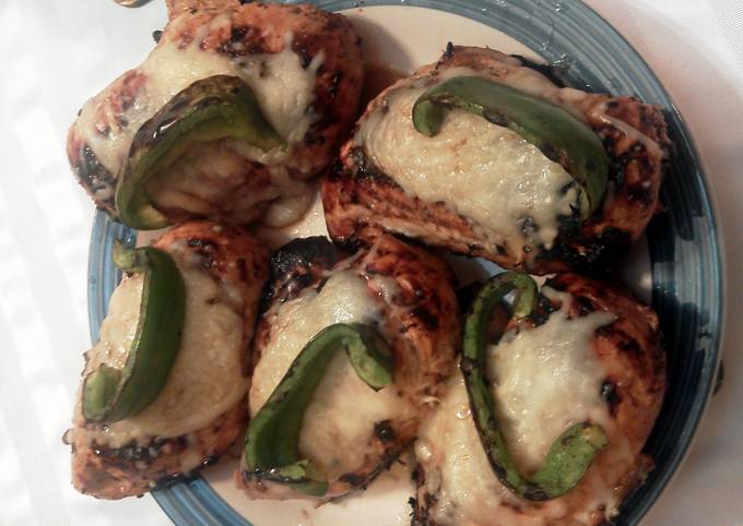 Recipe of Homemade grilled Italian chicken smoked in applewood