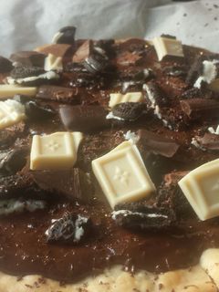 Una foto de Pizza de chocolates