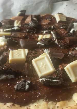 Una foto de Pizza de chocolates