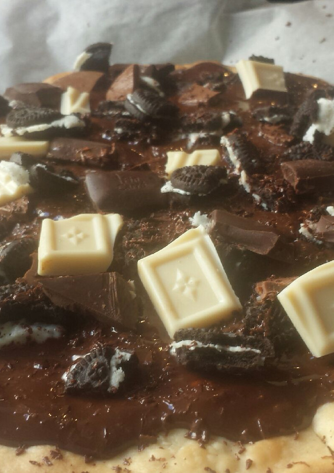 Una foto de Pizza de chocolates
