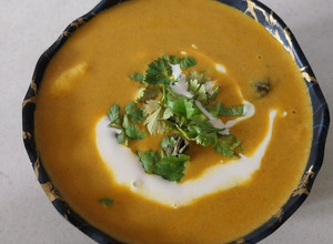 A picture of Creamy Arbi Curry.