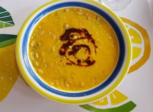 Una foto de Porotos con mazamorra (porotos granados)