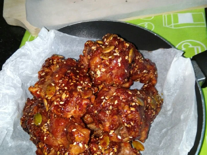 Cara Mudah Membikin Resep Korean Spicy Honey Butter Fried Chicken yang  Bikin Ketagihan Anti Ribet, Menggugah Selera