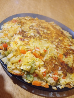 Una foto de Tortilla de arroz con vegetales