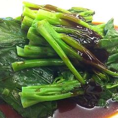A picture of Chinese Broccoli With Oyster Sauce and Fried Garlic.