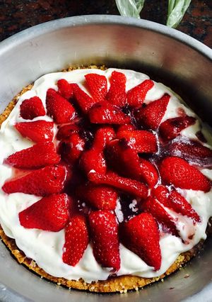 Una foto de Tarta de frutillas Súper expréss!