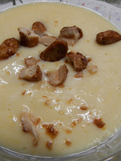 Una foto de Crema de melocotón y piña