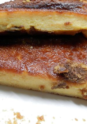 Una foto de Tarta de melocotón en almíbar