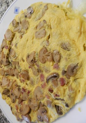 Una foto de Tortilla de champiñones