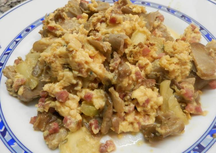 Revuelto de setas receta facil