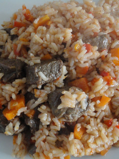 Una foto de Arroz con verduras y añojo