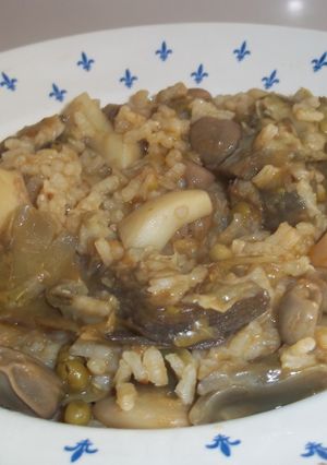 Una foto de Arroz meloso con verduras varias