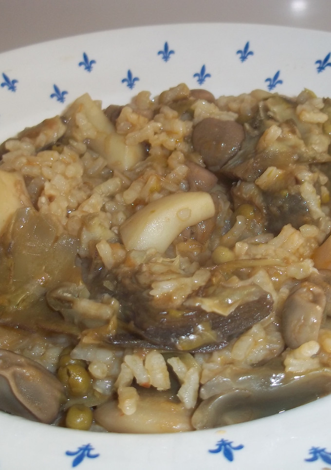 Una foto de Arroz meloso con verduras varias