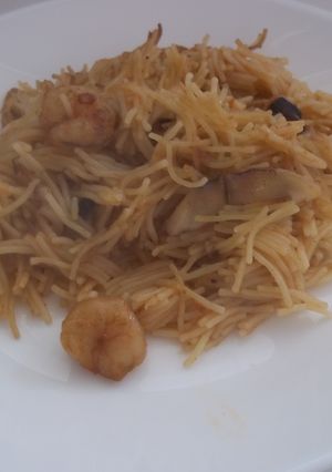 Una foto de Fideos finos a banda