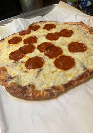 A picture of Keto: Fathead Pizza dough 🍕.