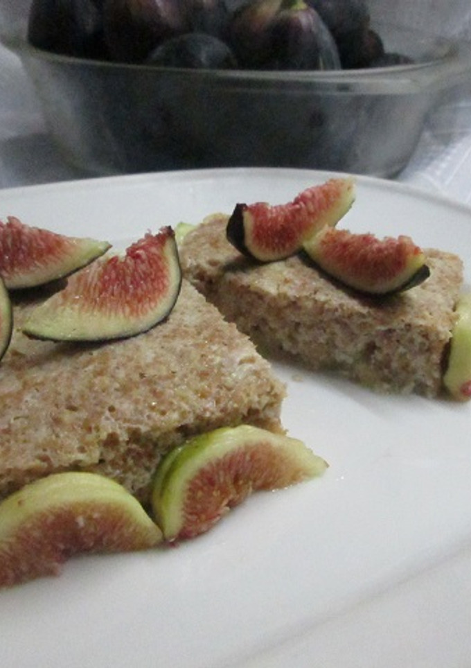 Una foto de Budín de salvado de trigo con higos para dieta