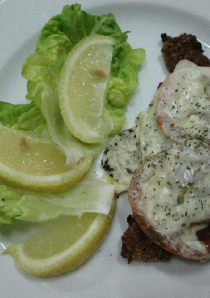 Una foto de Milanesas a la napolitana dietéticas