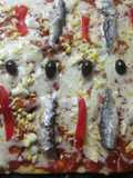Oregano Pizza with Sardines and Roasted Peppers