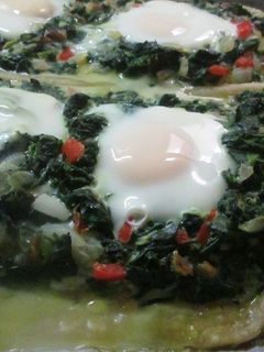 Una foto de Tarta de espinaca con jamón y huevos