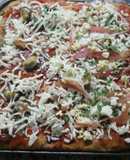 Pizza mixta integral 
