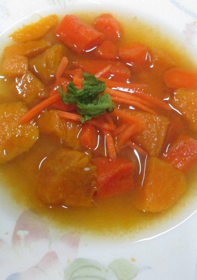 Una foto de Sopa de batata y zanahoria