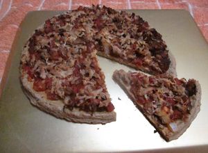 Foto principal de Pizza con base de tofu para dieta