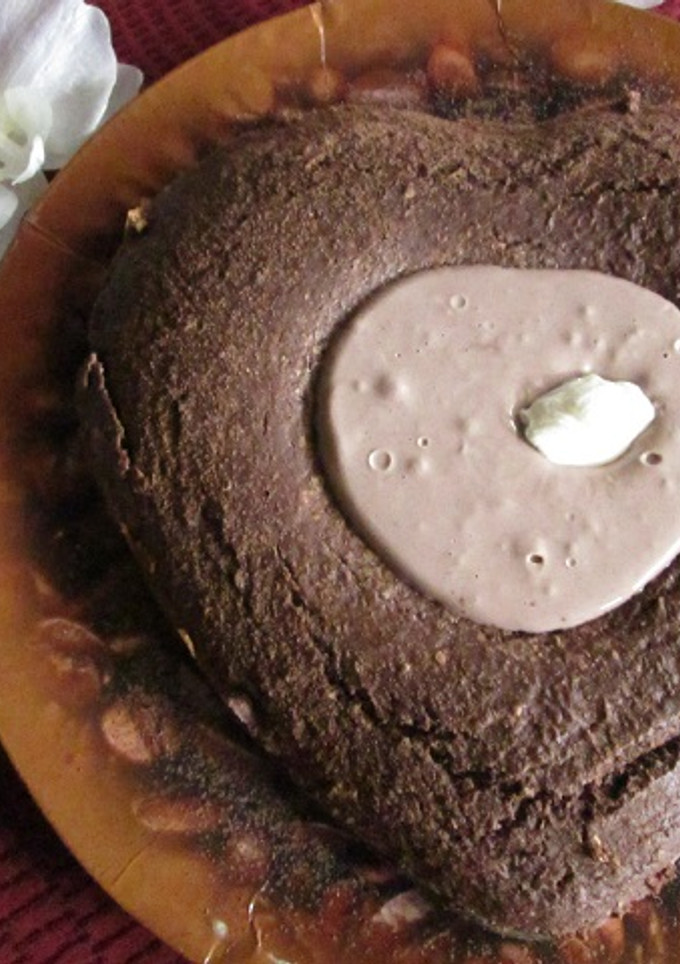 Una foto de Corazón explosivo de chocolate (dietético)