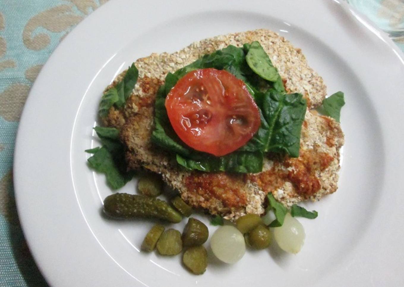Filetes de pollo rebozados con salvado de avena