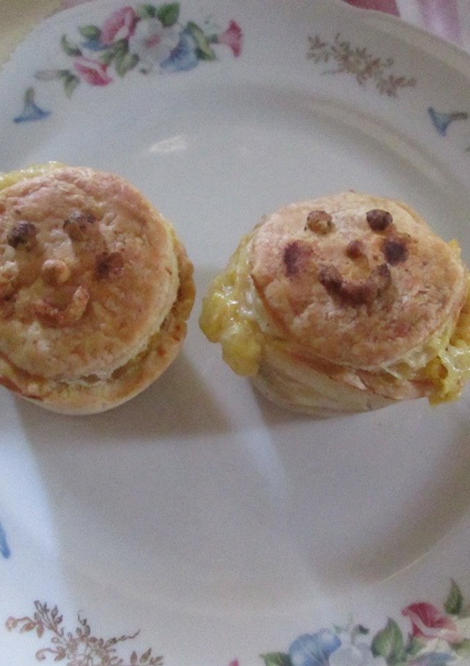 Una foto de Vasitos hojaldrados con maíz para tupper 