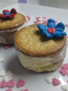 Una foto de Sandwich helado con galletas María